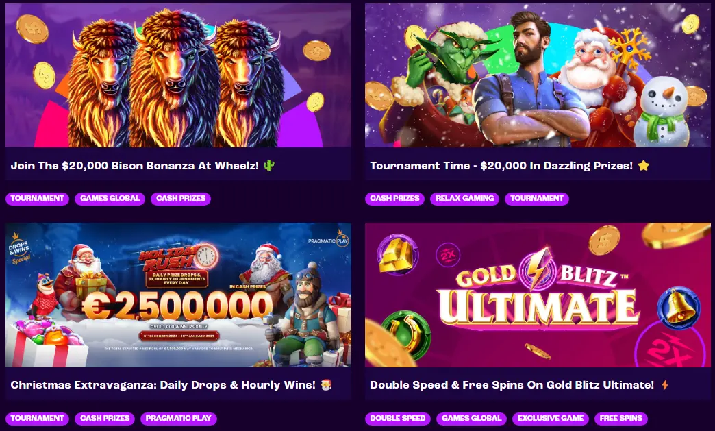 Slots promotuons at wheelz casino